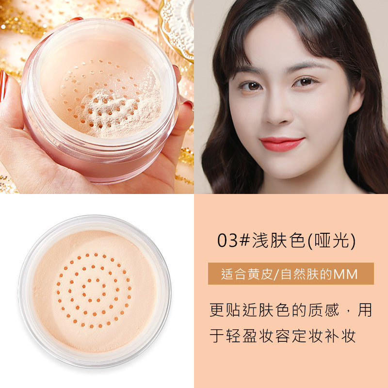Makeup hojo angel light setting powder loose powder oil control long-lasting setting waterproof light and delicate large capacity honey powder