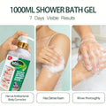 natural herbal antibacterial shower gel 1000ml, gentle exfoliation, visible skin improvement in 7 days shower gel