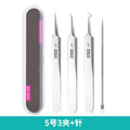 No. 5 3-clip + straight needle + plastic box