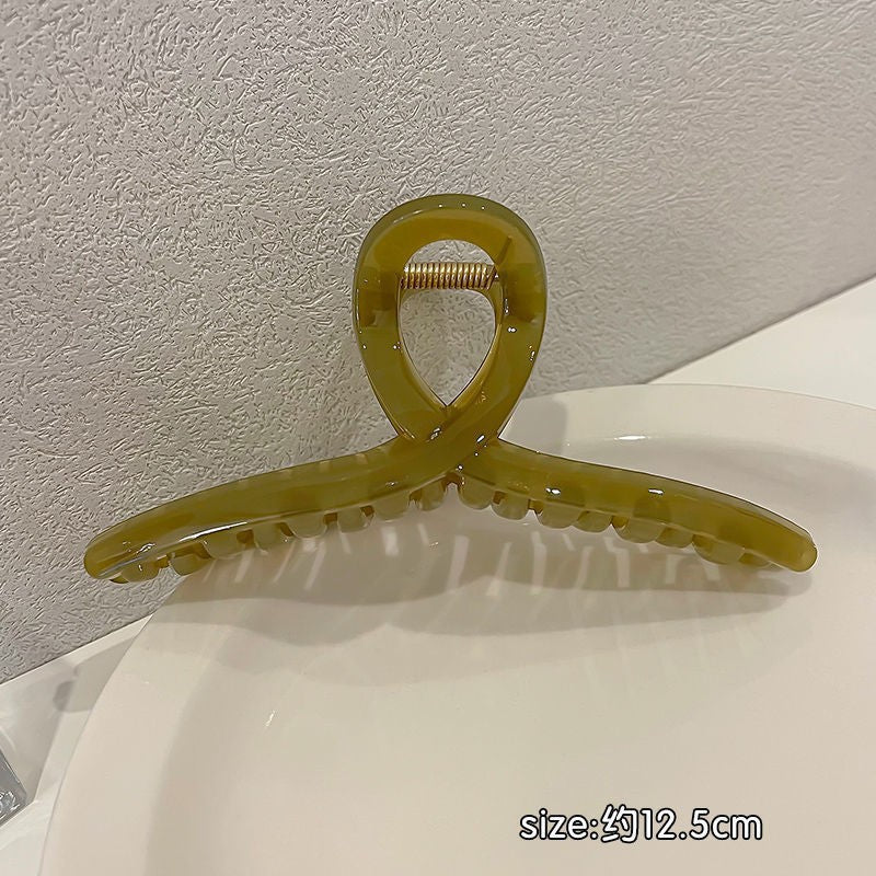 Extra large transparent gripper korean elegantelegance shark clip popular 2024 new arrival hairpin back of head hairpin