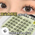 Jonbos glue-free self-adhesive false eyelashes - natural style, double-tip sunflower lashes, 5d baby curl, pre-adhered strips