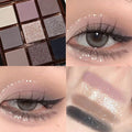 Capel luminous nine-color eyeshadow palette - shimmer, crushed diamond, matte, highlight, contour all-in-one palette - earth tones, smoky eye makeup