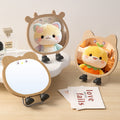 Mirror makeup mirror bedroom for homestorage dressing mirror student dormitory desktop desktop home wooden rotate mirror