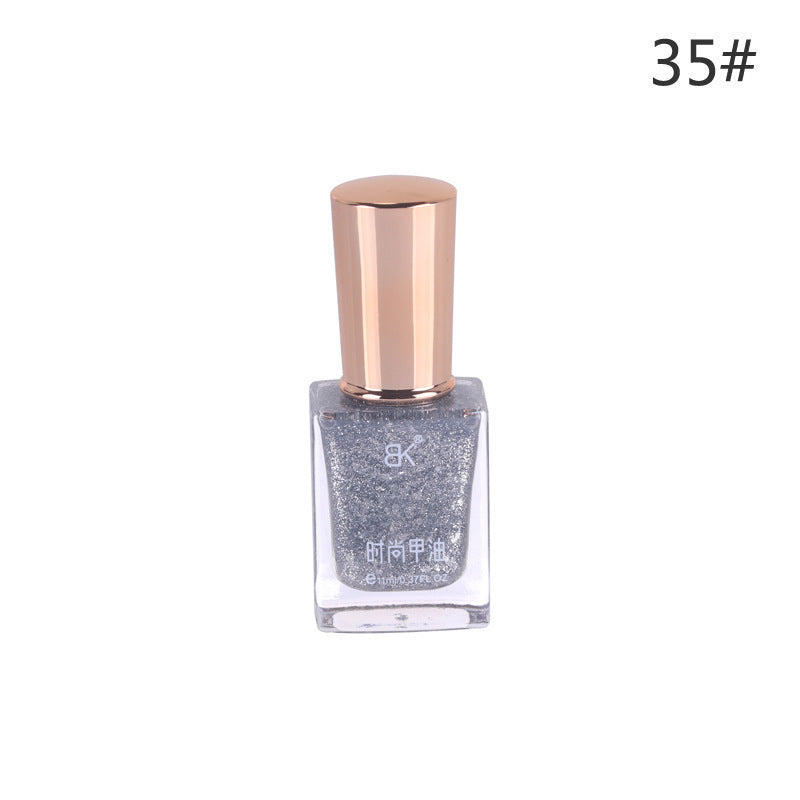 Bk summer new arrival: 36-color trendy oil-based nail polish - peel-off, no-bake, long-lasting, smudge-proof, brightening manicure