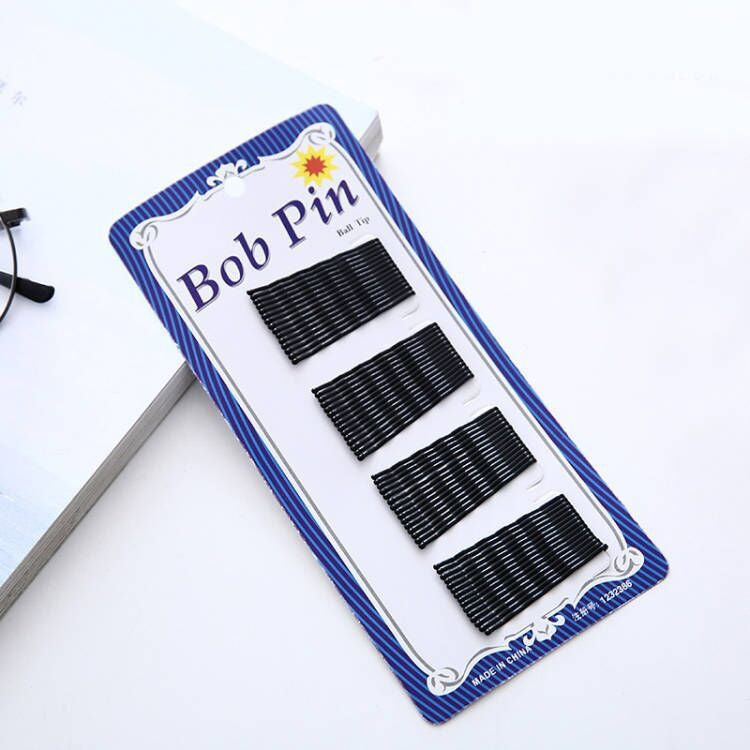 Hairpin steel clip headwear black one-word clip thick side clip bangs clip hair styling fixed broken hair clip