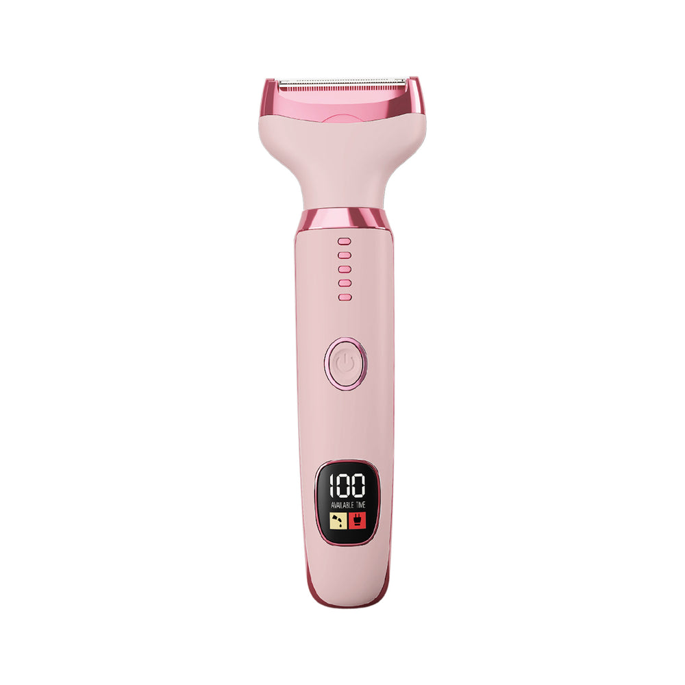 Electric shaver for women - 4-in-1: private area, underarm, leg hair trimmer & nose hair remover - usb rechargeable, wet & dry use