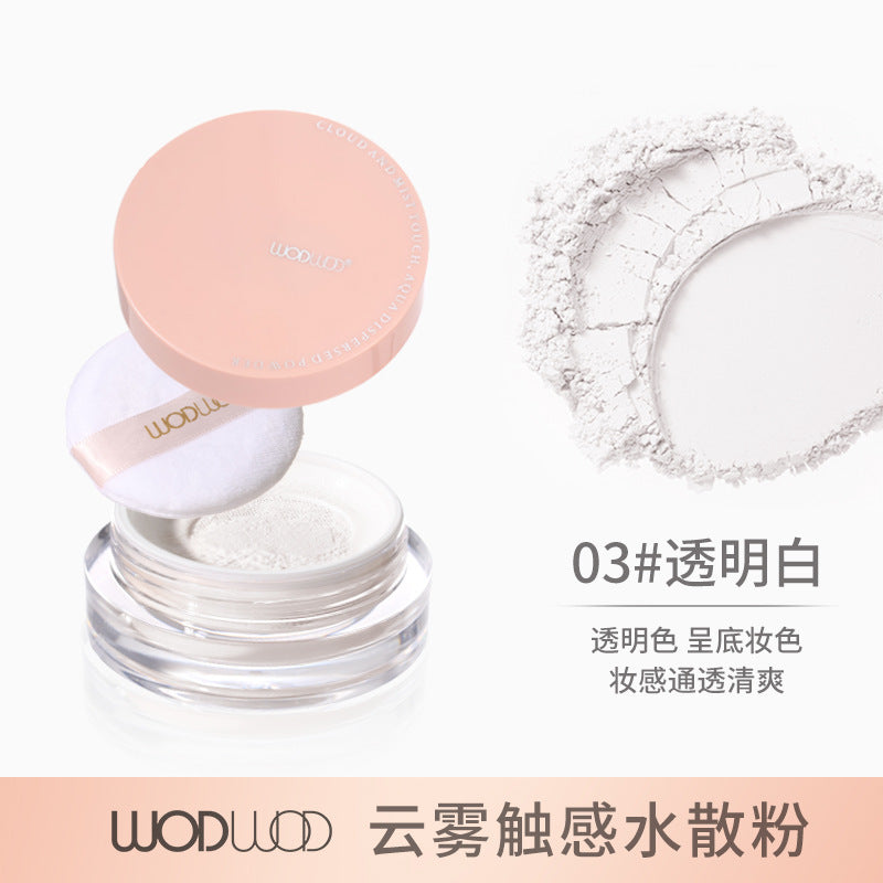 Wodwod cloud touch water loose powder setting powder oil control concealer delicate waterproof anti-sweat non-removing makeup soft focus honey powder