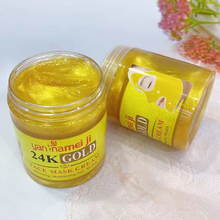 24k gold mask cream - brightening, hydrating, repairing face cream - moisturizing, nourishing, and rejuvenating peel-off mask for export
