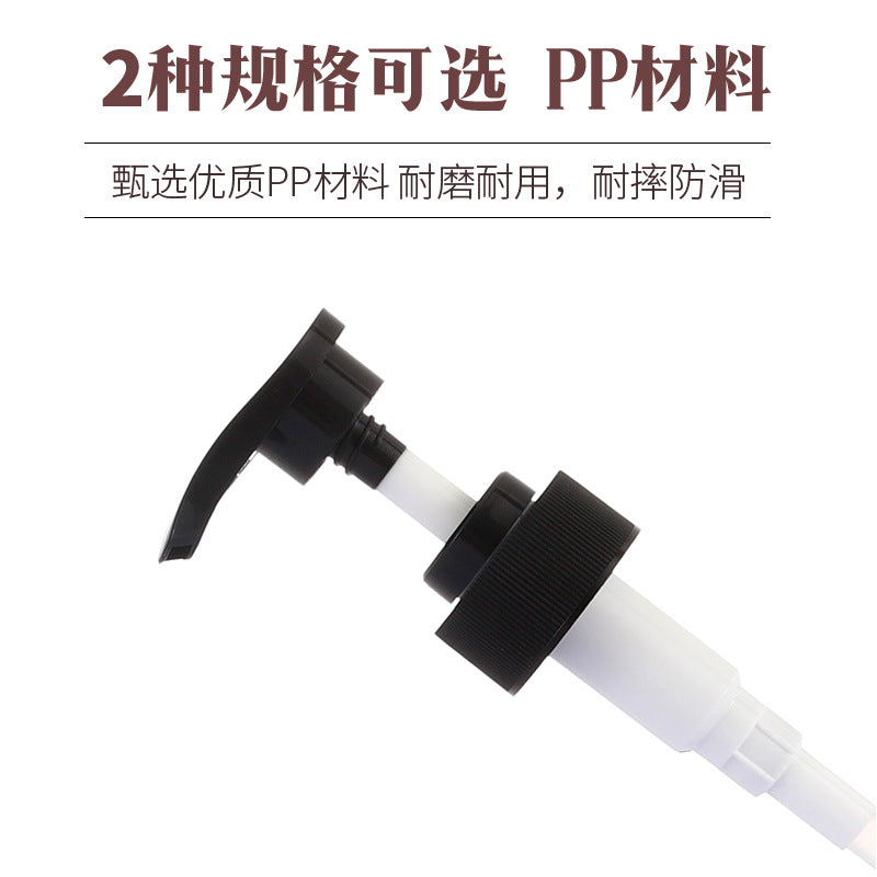 28 teeth black glossy lotion pump head 32 teeth threaded press pump head shampoo shower gel care pump head
