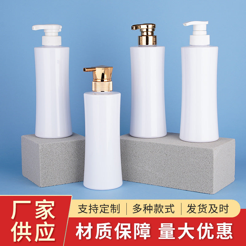 High-end 500ml flat shoulder plastic lotion bottle personalized hand sanitizer shower gel refill empty bottle shampoo bottle batch