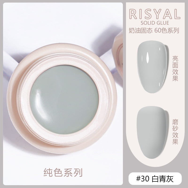 Risyal icy solid gel polish 5ml - smooth cream gel nail polish, japanese style nail polish for nail salons