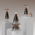 Ready-to-ship skincare triangular frosted spray bottle 120ml, premium lotion/serum empty bottle, 50g cream/gel glass jar