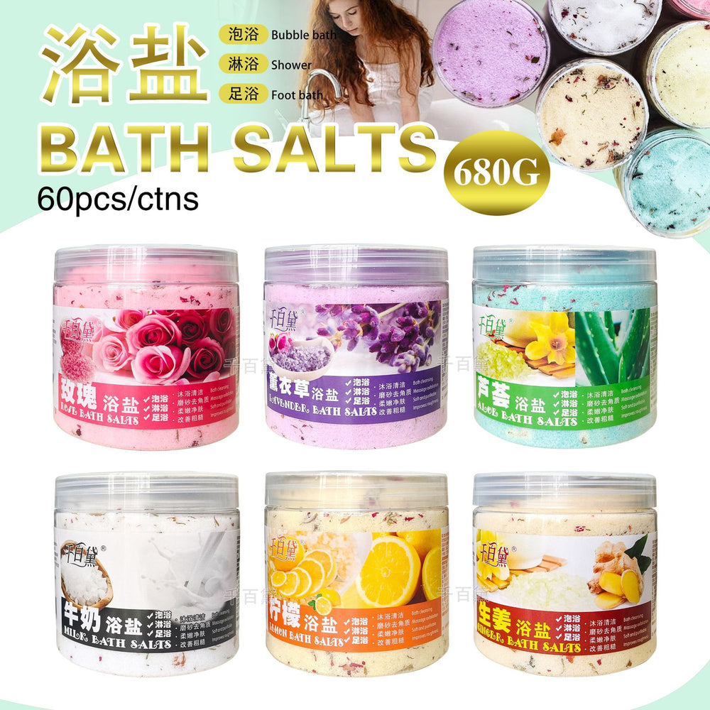 Petal bath salt body scrub - deep cleansing exfoliating bath salt - fine salt wholesale