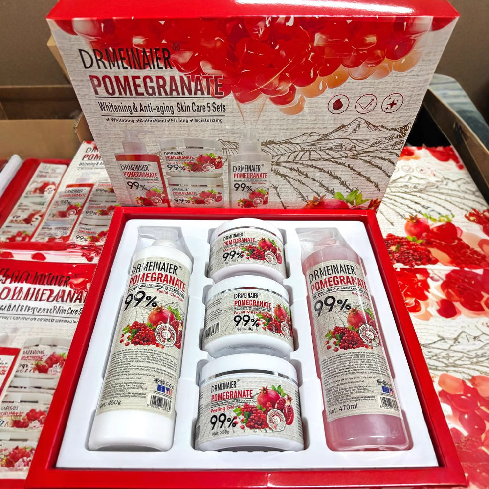 red pomegranate beauty salon skincare set - 5-piece massage skincare kit - wholesale for export