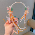 Hanfu headwear kids chinese ancient style elegant hairband girl elegant tassel ancient costume little girl short hair lazy hair accessories
