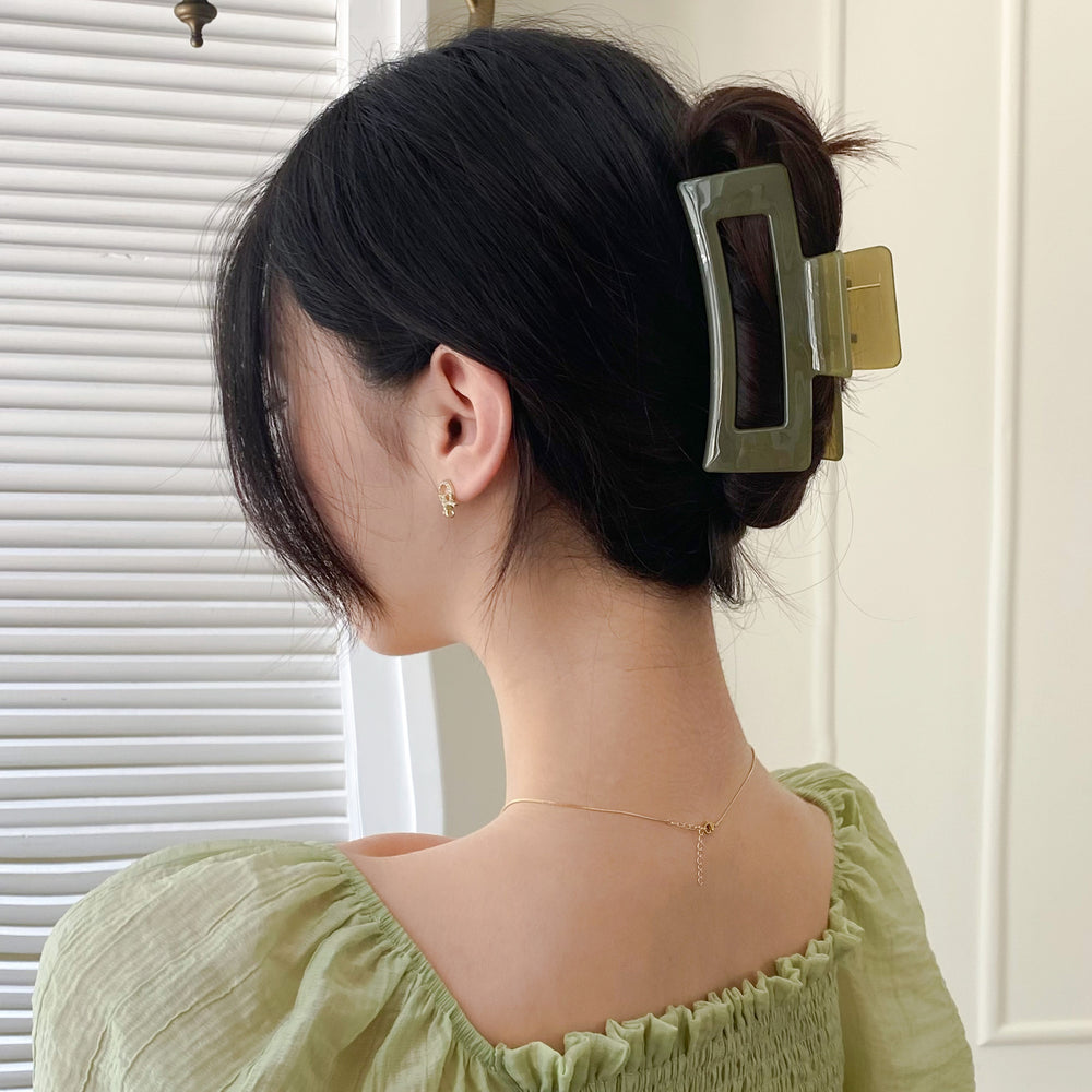 Extra large transparent gripper korean elegantelegance shark clip popular 2024 new arrival hairpin back of head hairpin