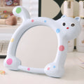 Cat makeup mirror cartoon desktop tabletop student dorm beauty mirror plastic storage home table mirror