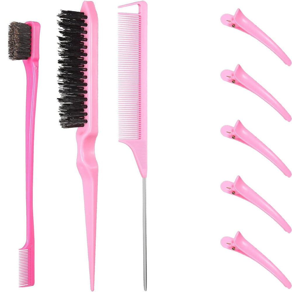 Hairdressing comb, three rows of pointed tail comb, fluffy hair, hair comb, hair cleaning tool, various combs, cleaning brush