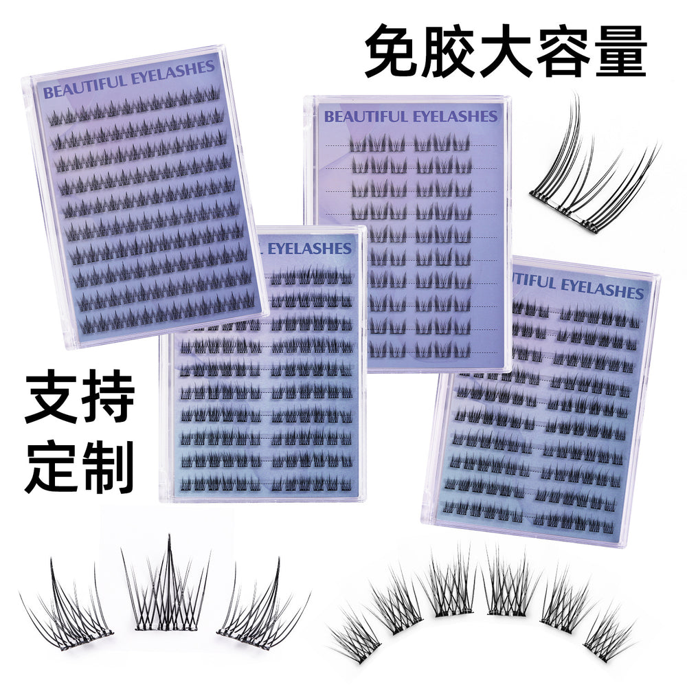 10 rows of lower eyelashes, glue-free false eyelashes, full series of fox-style su daji nature, no makeup, glue-free self-adhesive eyelashes