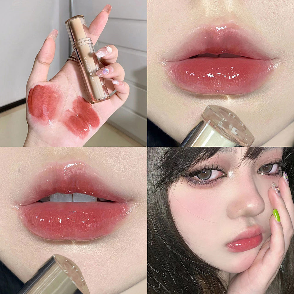 Cappuvini iced tea mirror lip glaze - watery glass lip color, waterproof, long-lasting lipstick - wholesale