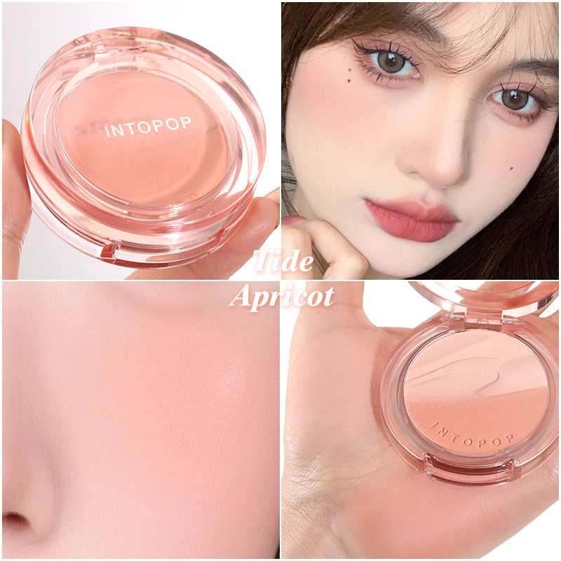 Intopop shimmering gradient blush palette - buildable, natural, and flattering color for cheek and contour