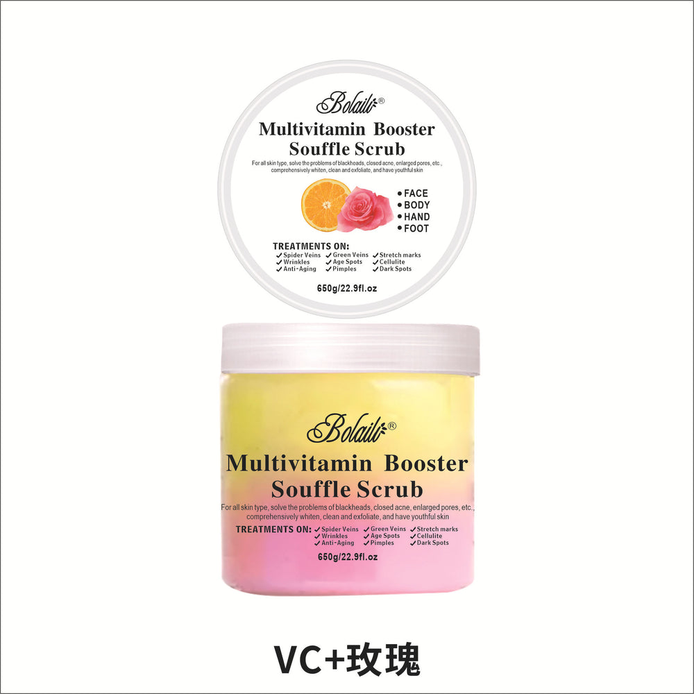 two-color flower fruit tea ice cream scrub sea salt scrub body scrub salt bath salt wet salt 650g wholesale