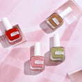 Nail polish manicure shop no-bake quick-drying long-lasting non-tearable fall and winter water-based non-peelable transparent nude nail polish