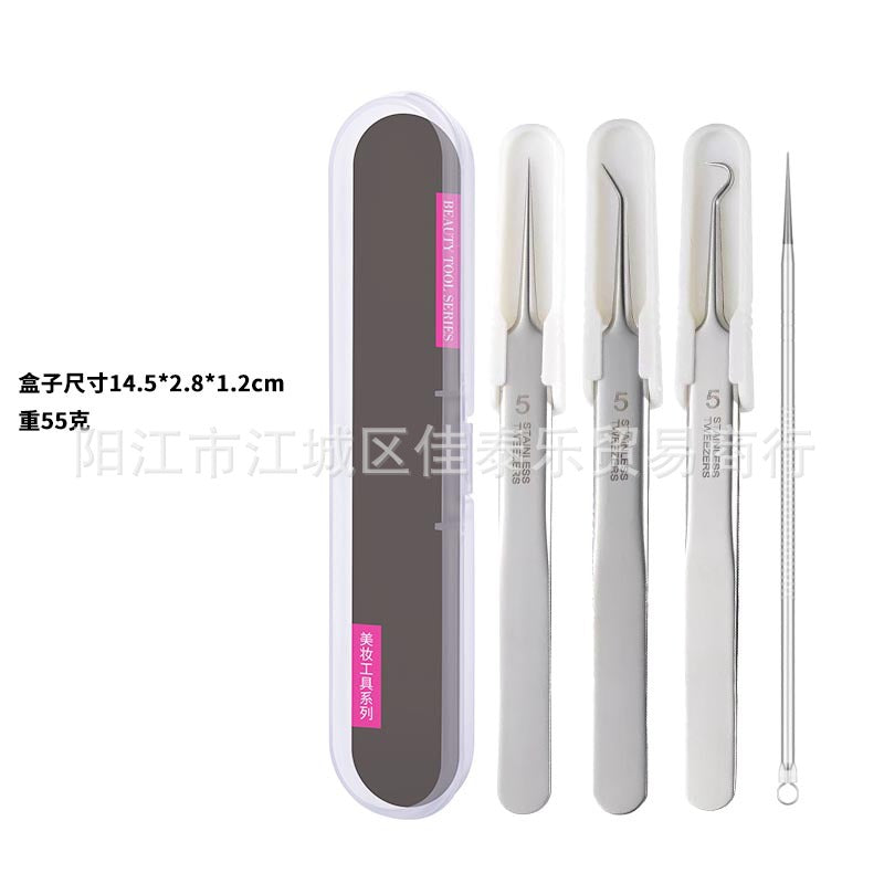 Factory direct: premium #5 ultra-sharp blackhead tweezers - professional grade acne extractor set for salons