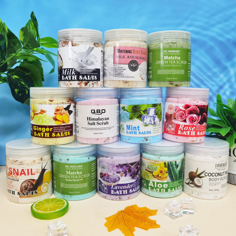rose milk petal bath salt cleansing exfoliating mud scrub salt massage fragrant bath foot bath salt 350g