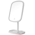 Desktop table storage makeup mirror plastic smart led light fill light for home dressing foldable glass mirror