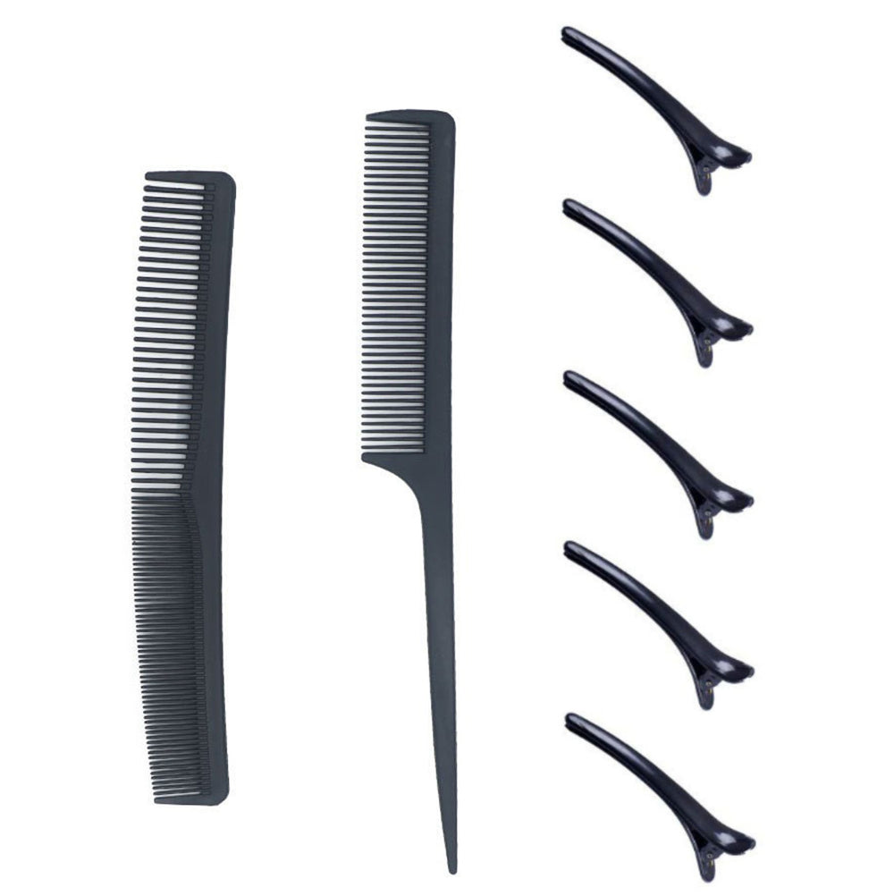 comb clip 7-piece suit crocodile clip duckbill clip straight hair comb pointed tail comb two-end hairdressing tool