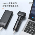 Portable reciprocating shaver with triple blades, full body washable electric razor, mini digital display for sideburns and beard trimming