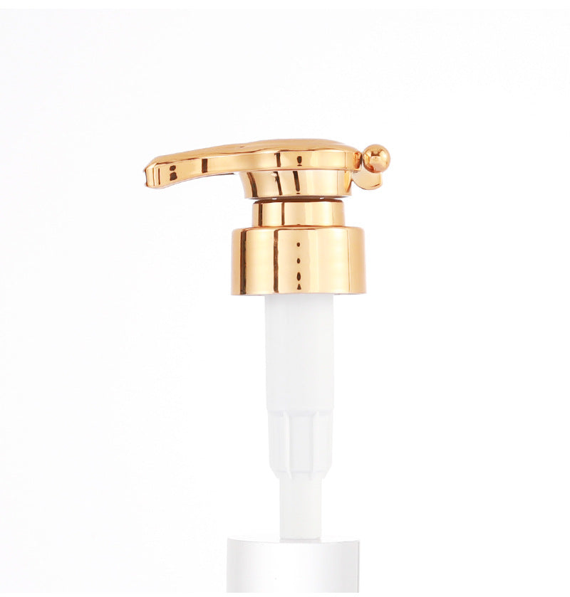Ready-to-ship premium electroplated pump head - 33/410 plastic lotion pump - press-type personal care threaded hexagonal pump
