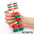 Zhengxiang christmas gel manicure stickers waterproof cross-border european and american uv semi-cured nail stickers christmas nail