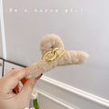 Double c label cross light brown-13cm