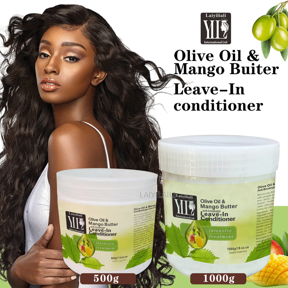 olive oil & mango smoothing conditioner hair mask - repairing, nourishing, and restorative cream - wholesale for export, 1000g