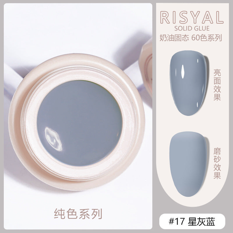 Risyal icy solid gel polish 5ml - smooth cream gel nail polish, japanese style nail polish for nail salons