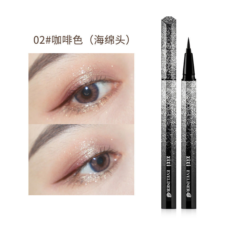 Xixi starry eyeliner - fine tip, ultra-fine. waterproof, sweat-proof, smudge-proof eyeliner pen for beginners. extra fine, quick-drying liquid eyeliner