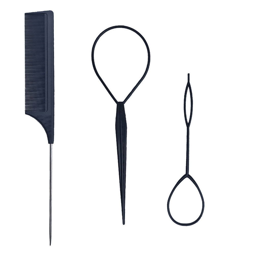 Hair braiding needle, hair braider, hair curler, 8-piece set, hair styling hair accessories, hairdressing tools, fishbone braid, steel needle comb