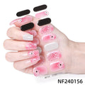 Zhengxiang customized gel manicure stickers ins ice transparent hot stamping cross-border uv lamp hardening semi-baked nail stickers amazon