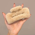 10cm square plush gripper square hair clip 2025 new style back of head shark clip headwear hairpin