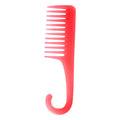 Colorful large curved comb long hair comb large tooth wide tooth curved hook parting comb men's women's for home plastic comb
