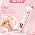 Multifunctional electric hair trimmer - 5-in-1 digital display hair clipper for women's body and intimate area hair removal