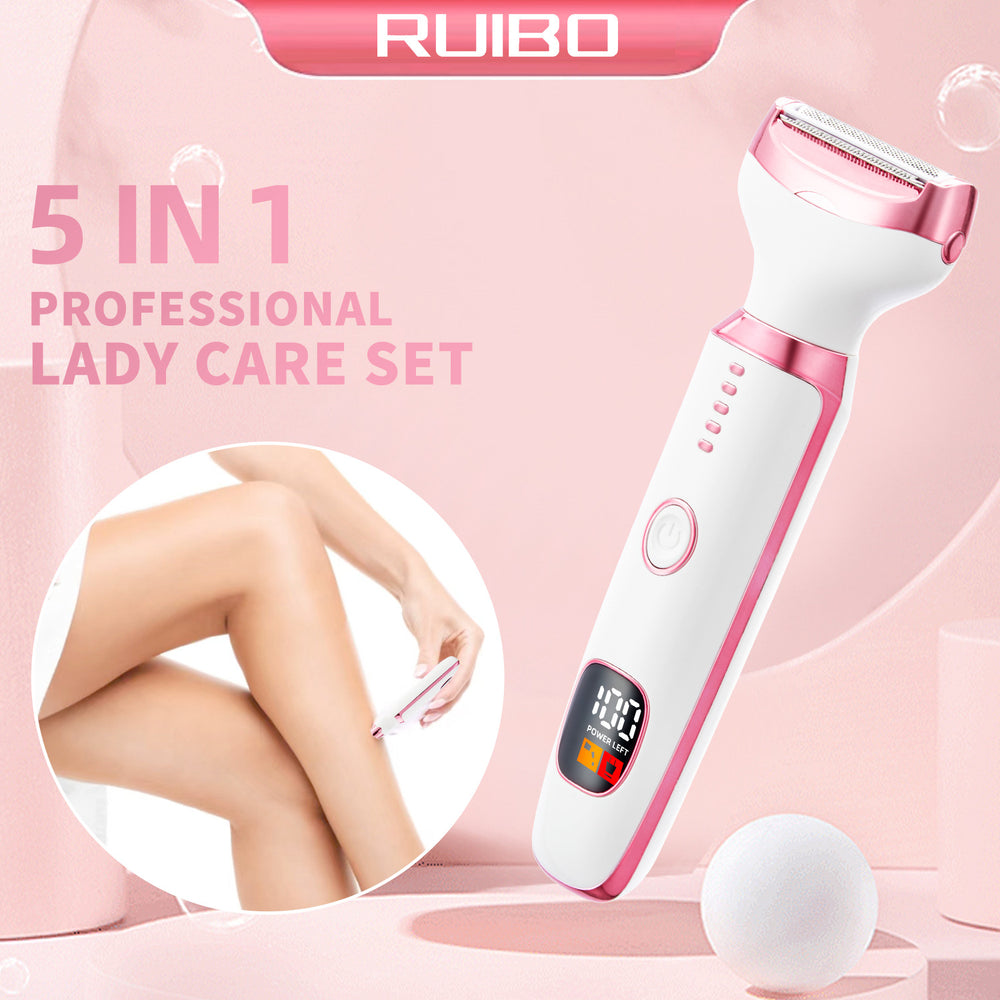 Women's 5-in-1 electric nose & eyebrow trimmer, personal care hair remover, portable epilator