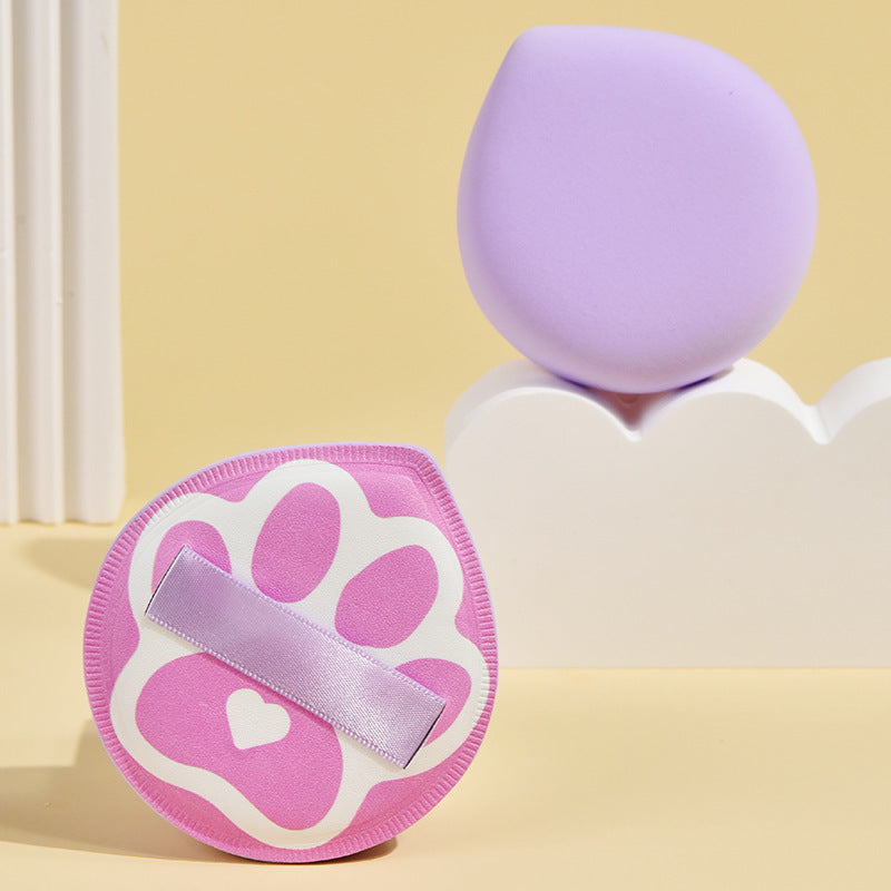 100 points cotton candy puff cat claw air cushion powder bottom liquid dry and wet dual-use powder-free large thickened sponge puff