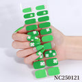 Zhengxiang custom gel nail stickers waterproof st. patrick's day cross-border fashionuv semi-cured nail stickers gel