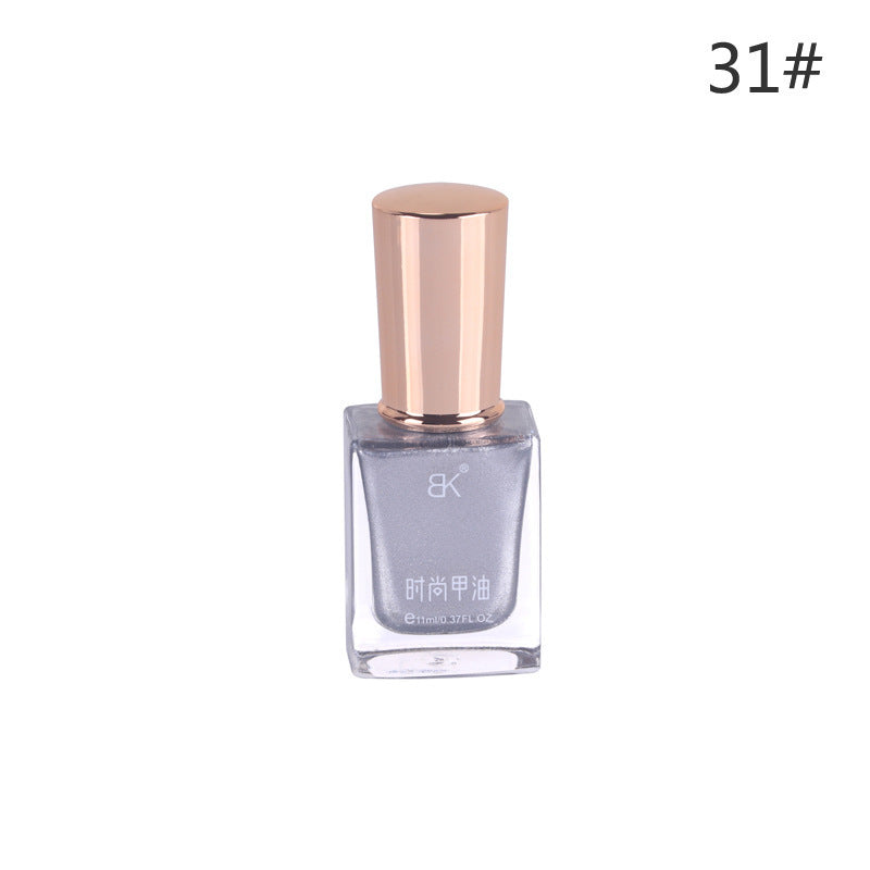 Bk summer new arrival: 36-color trendy oil-based nail polish - peel-off, no-bake, long-lasting, smudge-proof, brightening manicure