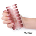 Zhengxiang custom gel nail art stickers waterproof uv light therapy nail polish film ins semi-cured nail stickers wholesale