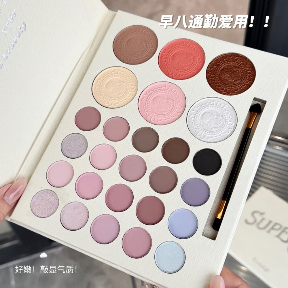 Ershiqi twenty-six color super girl eye shadow palette pearlescent matte brightening highlight blush contouring eye shadow all-in-one palette