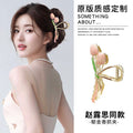 2024 new arrival super fairy tulip hair clip, metal gripper on the back of the head, women's summer large classy shark clip